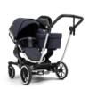 Silver Lounge Navy Seat and Carrycot NXT Double