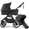 NXT90 Carrycot and Ergo Seat Lounge Black on black chassis