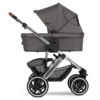 Salsa 4 Air Asphalt Carrycot Side View Sunshade Down