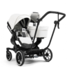 NXT Double Black White Leatherette Ergo and Carrycot
