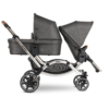 Zoom Double Tandem Pushchair Side View 1 Carrycot 1 Seat