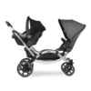 Zoom Double Tandem Pushchair Side View 1 Seat 1 Carrycot