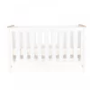 cuddleco aylesbury cot bed satin white ash front