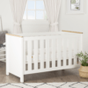 cuddleco aylesbury cot bed satin white nursery
