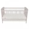 juliet cot bed and mattress - dove grey - front view