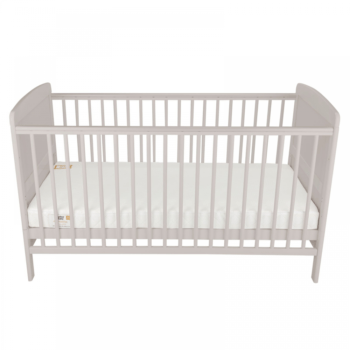 juliet cot bed and mattress - dove grey - front view