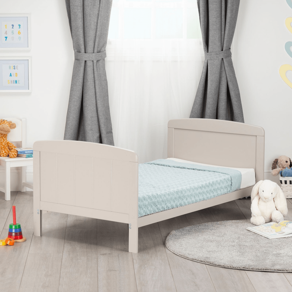 juliet toddler bed and mattress - dove grey in nursery