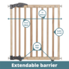 Clippasafe Wooden Pressure Fit Barrier / Screw Fit Gate – 68cm – 102cm