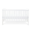 Babyhoot coleby cot bed white side height adjusted