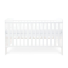 Babyhoot coleby cot bed white side height adjusted top