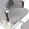 Bilsby Glider Chair and Stool - grey on white close up