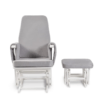 Bilsby Glider Chair and Stool - grey on white front