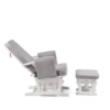 Bilsby Glider Chair and Stool - grey on white side reclined