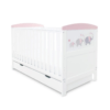 Coleby Style Cot Bed with Under Drawer - Elephant Love Pink