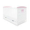 Coleby Style Cot Bed with Under Drawer - sloth pink