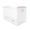 Coleby Style Cot Bed with Under Drawer - sloth pink
