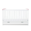 Coleby Style Cot Bed with Under Drawer - sloth pink front