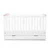 Coleby Style Cot Bed with Under Drawer - sloth pink front