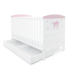 Coleby Style Cot Bed with Under Drawer - sloth pink open