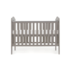obaby ludlow cot taupe grey Front View Adjusted Height