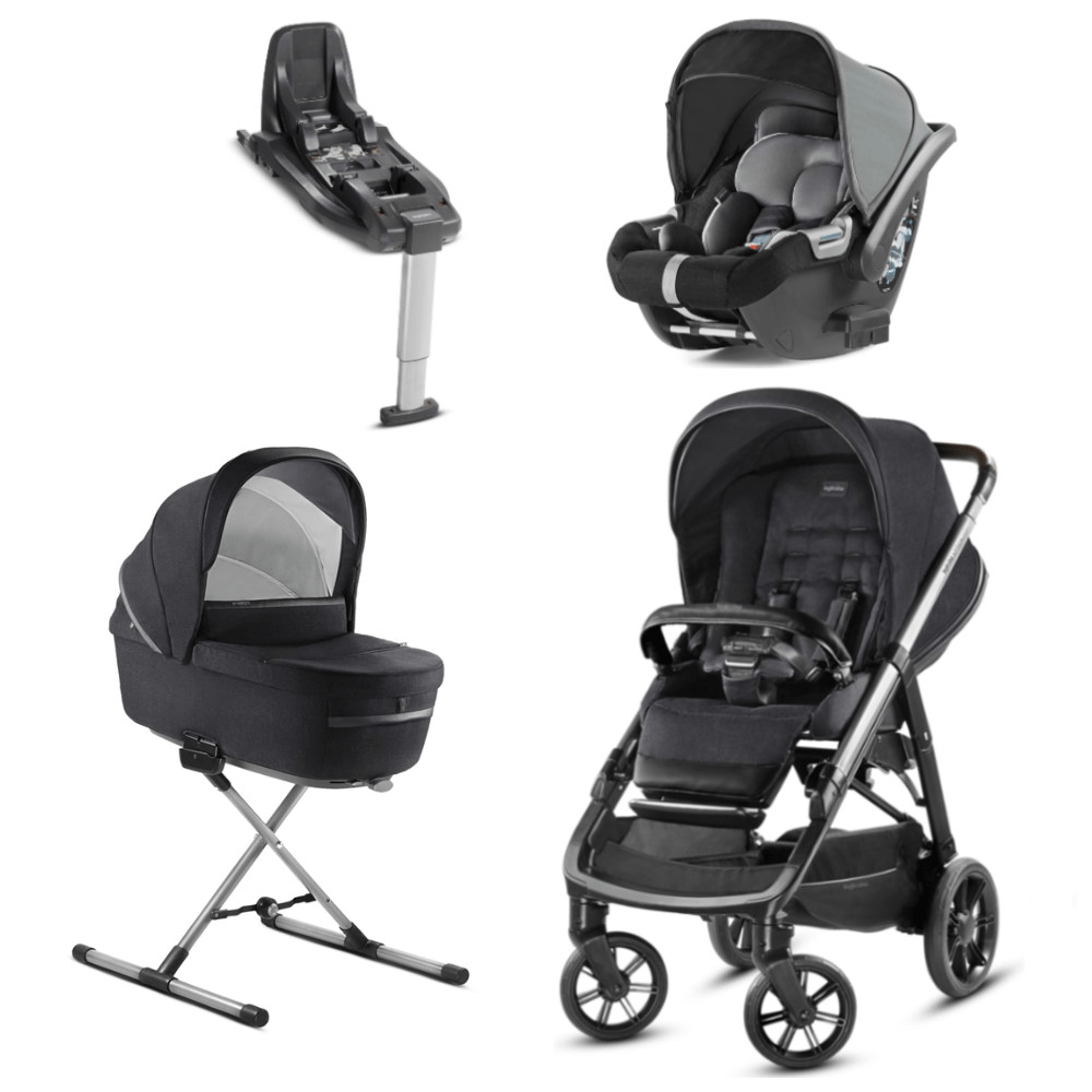 Inglesina Aptica Stroller + Bassinet & Stand - Mystic Black