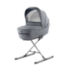 Inglesina Aptica 3-in-1 Travel System Nigara Blue carrycot on stand