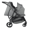 Roma Gemini Carrycot - Grey pushchair side