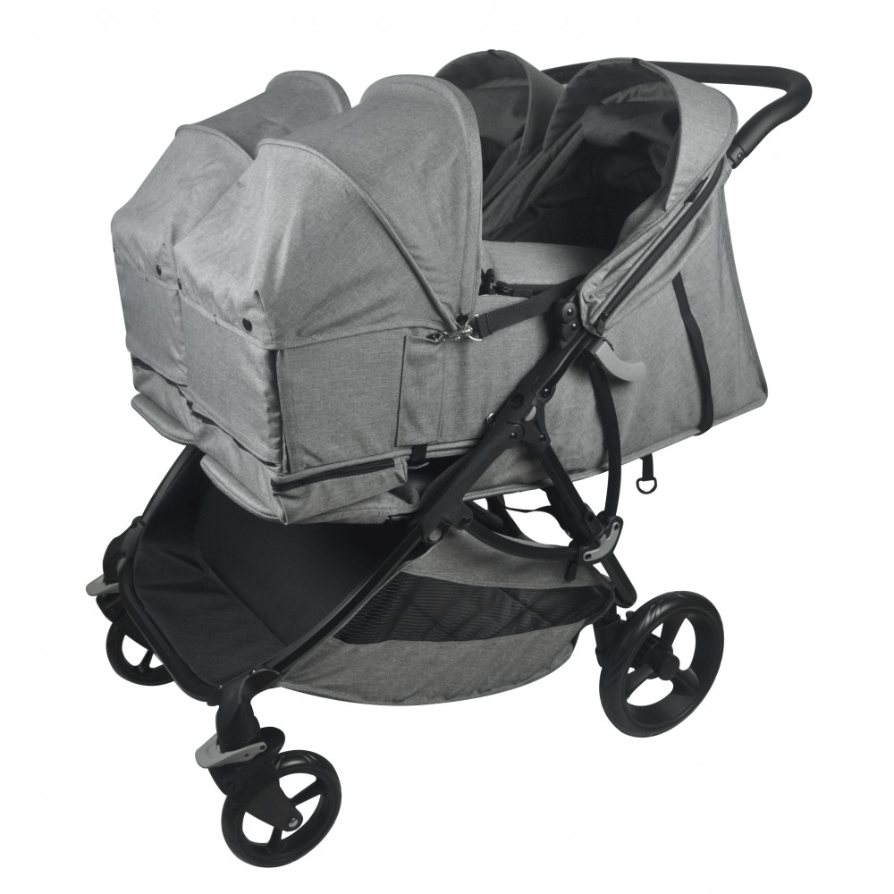 grey double pram