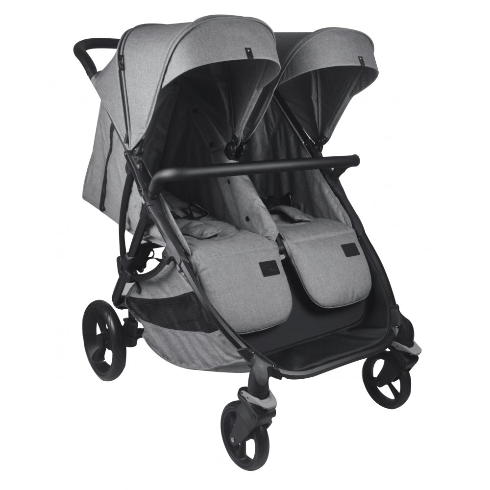 grey double pushchair