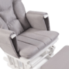 babyhoot Alford Glider Chair and Stool grey on white close up