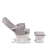 babyhoot Alford Glider Chair and Stool grey on white reclined side