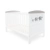 babyhoot Coleby Style Cot Bed Elephant Love Grey