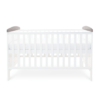 babyhoot Coleby Style Cot Bed Elephant Love Grey mattress high