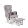 carlton nursing chair and stool grey on white