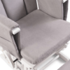 carlton nursing chair and stool grey on white close up