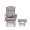 carlton nursing chair and stool grey on white front