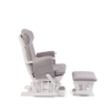 carlton nursing chair and stool grey on white side