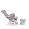 carlton nursing chair and stool grey on white side reclined