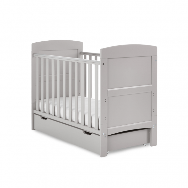 Obaby Grace Mini Cot Bed Warm Grey Olivers Baby Care