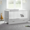 obaby belton multi top changer white on cot bed