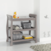 obaby stamford open changing unit taupe grey nursery