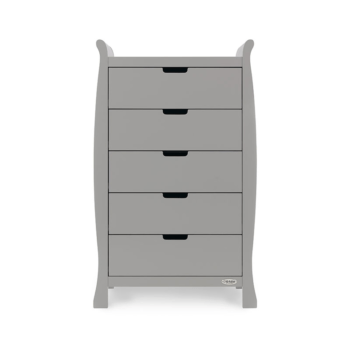 obaby stamford tall chest of drawers warm grey