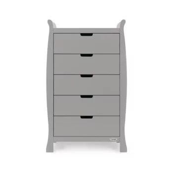 obaby stamford tall chest of drawers warm grey