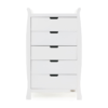 obaby stamford tall chest of drawers white