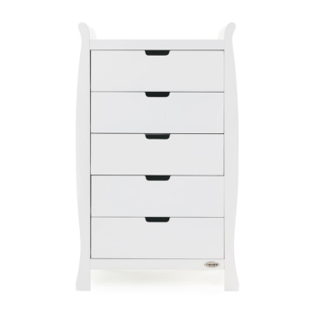 obaby stamford tall chest of drawers white