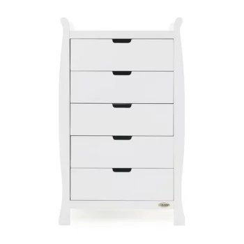 obaby stamford tall chest of drawers white