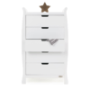 obaby stamford tall chest of drawers white open