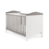 obaby whitby cot bed white taupe grey
