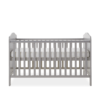 whiteby cot bed warm grey adjusted height