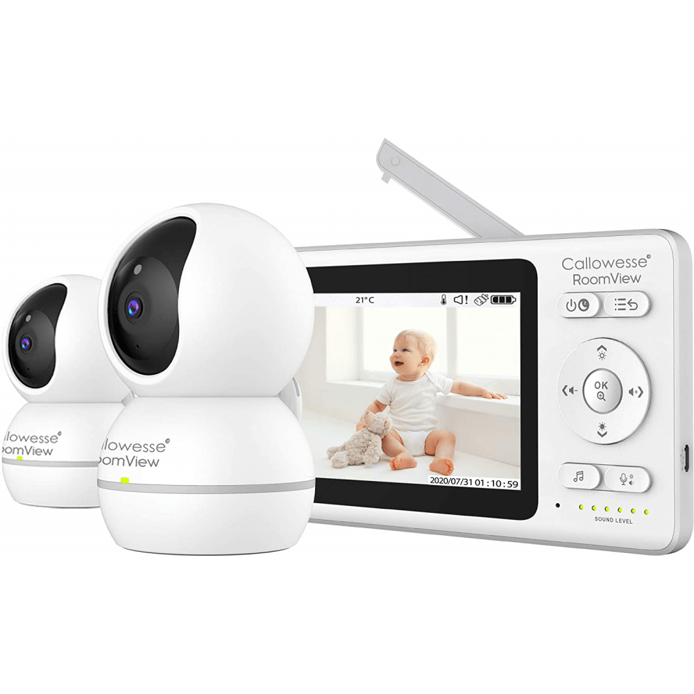 Callowesse RoomView Digital Video Baby Monitor + Additional Camera Bundle White